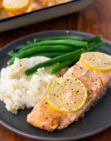 Baked lemon ginger salmon, is a light, refreshing salmon dish that is loaded with flavor.