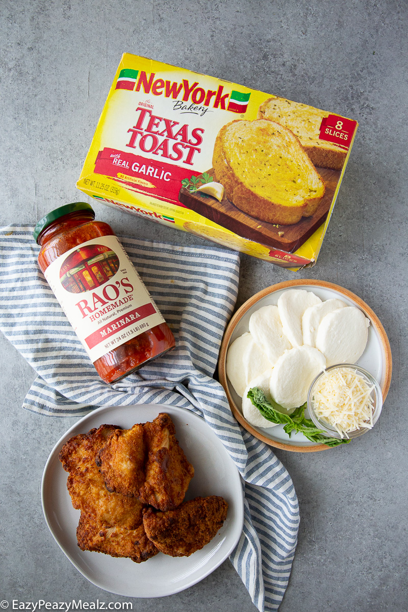 Ingredients for chicken parmesan