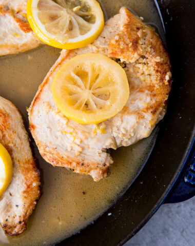 Lemon Garlic Butter baked chicken breasts