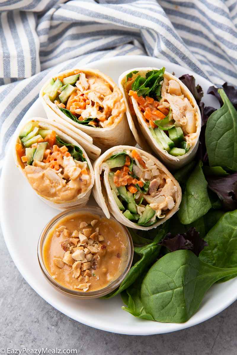 Thai peanut lettuce wraps