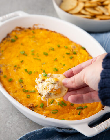 Jalapeno popper dip the perfect party appetizer for the holidays.