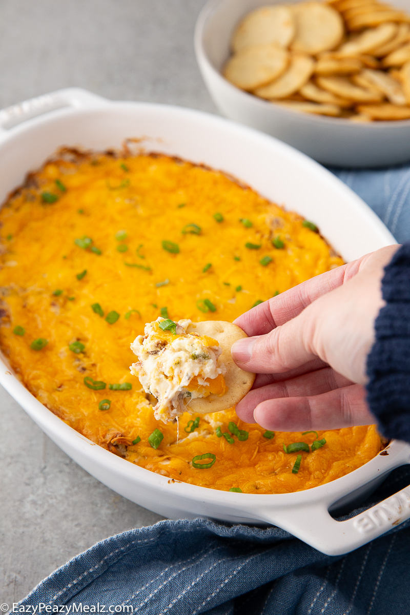 Jalapeno popper dip the perfect party appetizer for the holidays. 