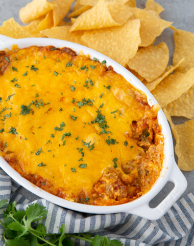 Taco dip, is a tasty cheesy chip dip.