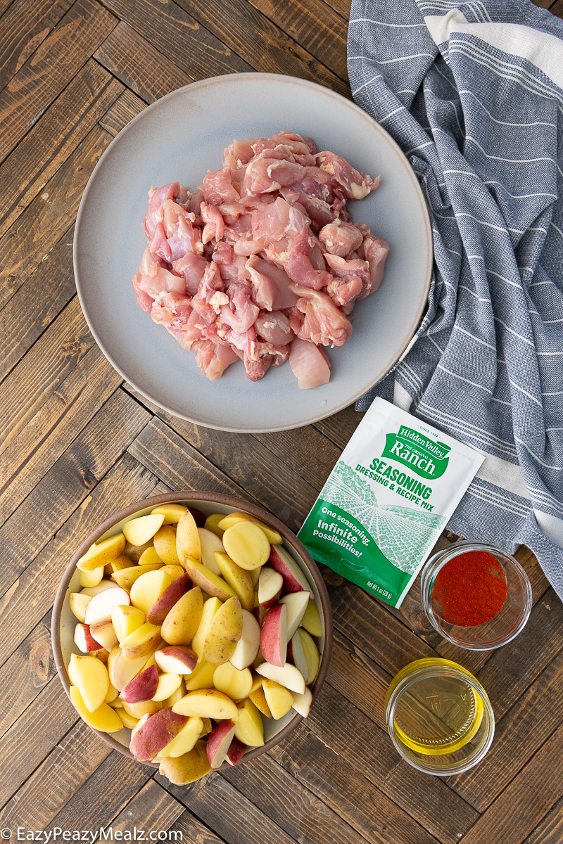 easy to make ranch chicken and potatoes ingredients