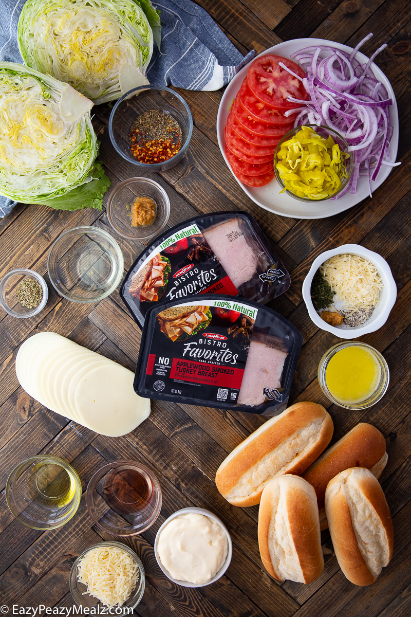 What you need to make this deli style grinder sub