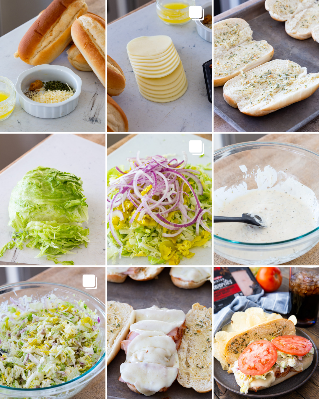 How to make the deli style grinder salad sub sandwich