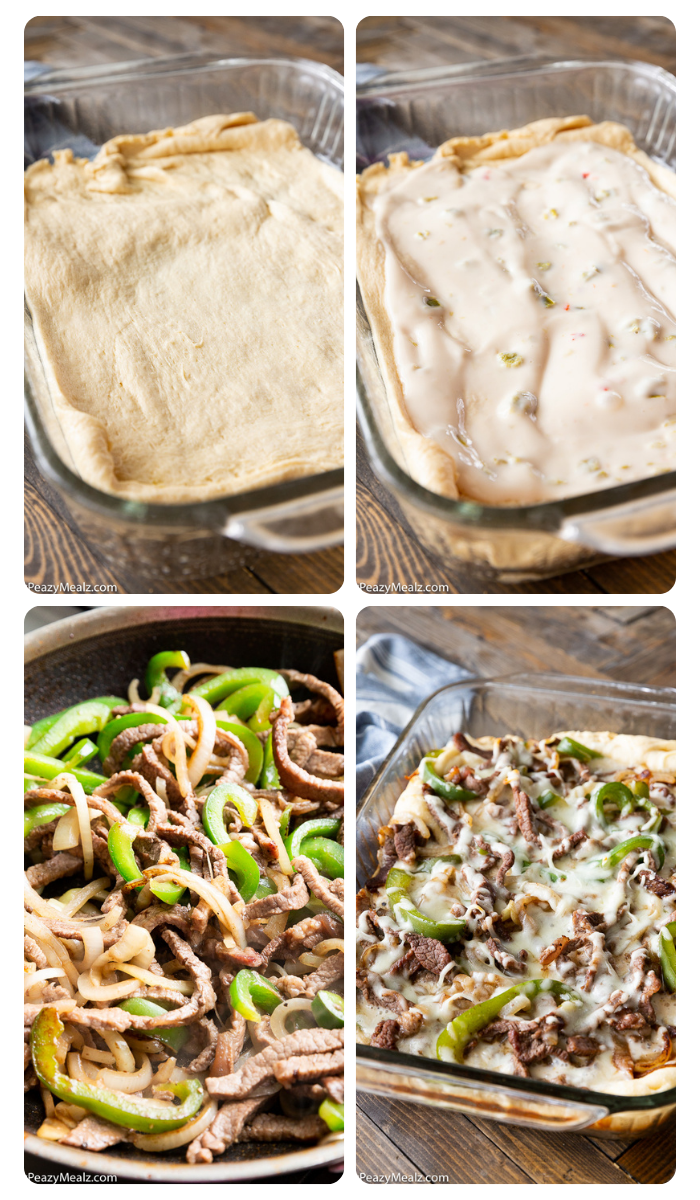 Philly cheesesteak bake