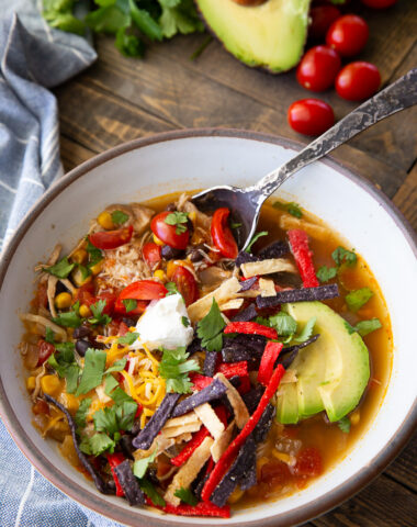 Slow Cooker Chicken Tortilla Soup
