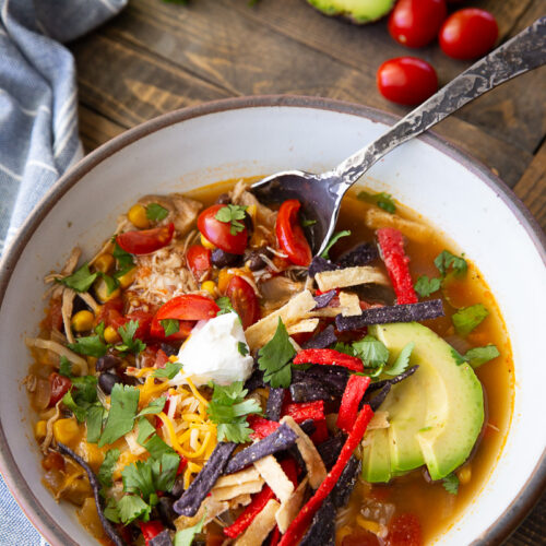 Slow Cooker Chicken Tortilla Soup
