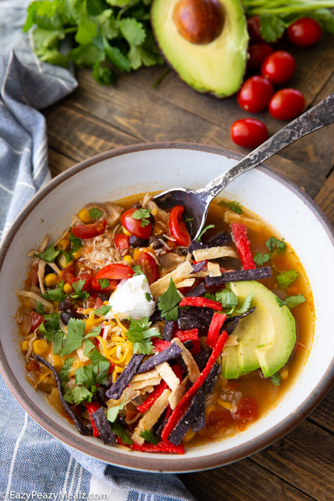 Slow Cooker Chicken Tortilla Soup