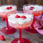 Raspberry Lemonade Spritz with lemon curd cold foam.