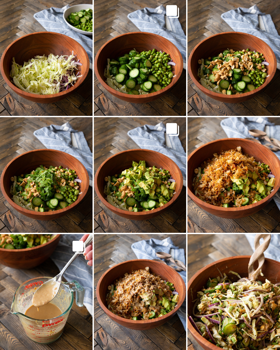 How to make crispy rice crunch salad. 