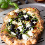 A delightful bluberry goat cheese flatbread