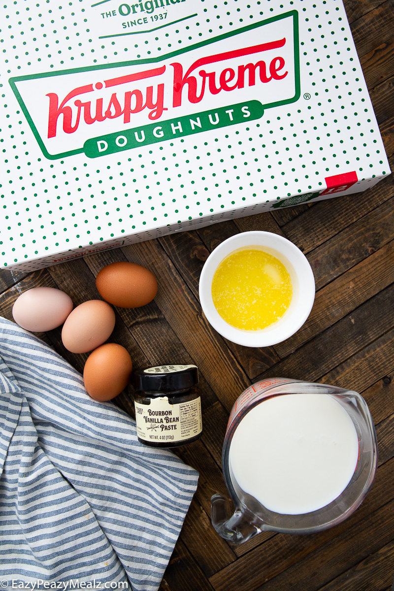 What you need to make donut bread pudding