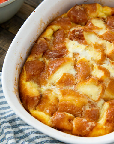 Donut bread pudding, the perfect way to use stale donuts.