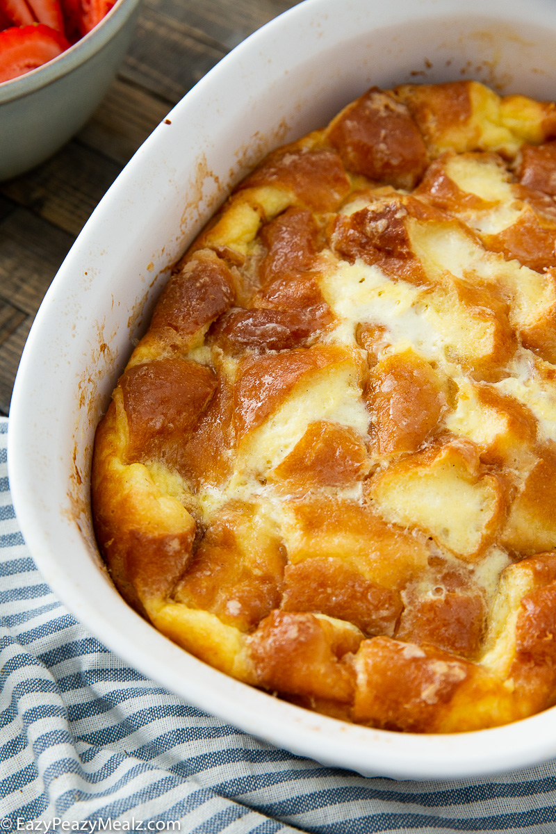 Donut bread pudding, the perfect way to use stale donuts.