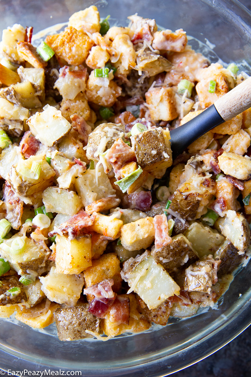 How to make warm bacon potato salad
