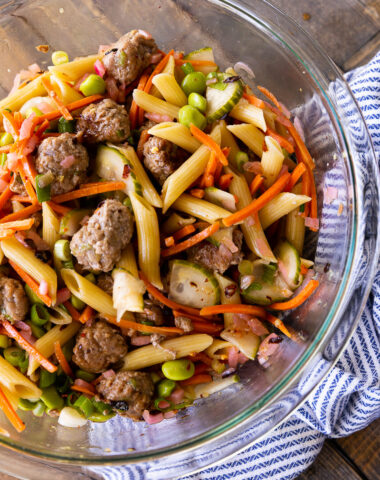 Potsticker pasta salad.