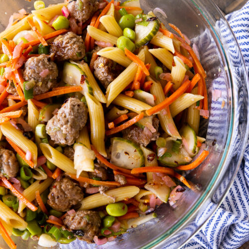Potsticker pasta salad.