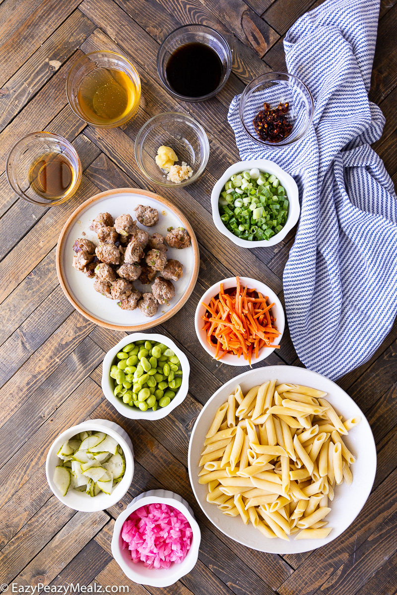 Potsticker pasta salad ingredients