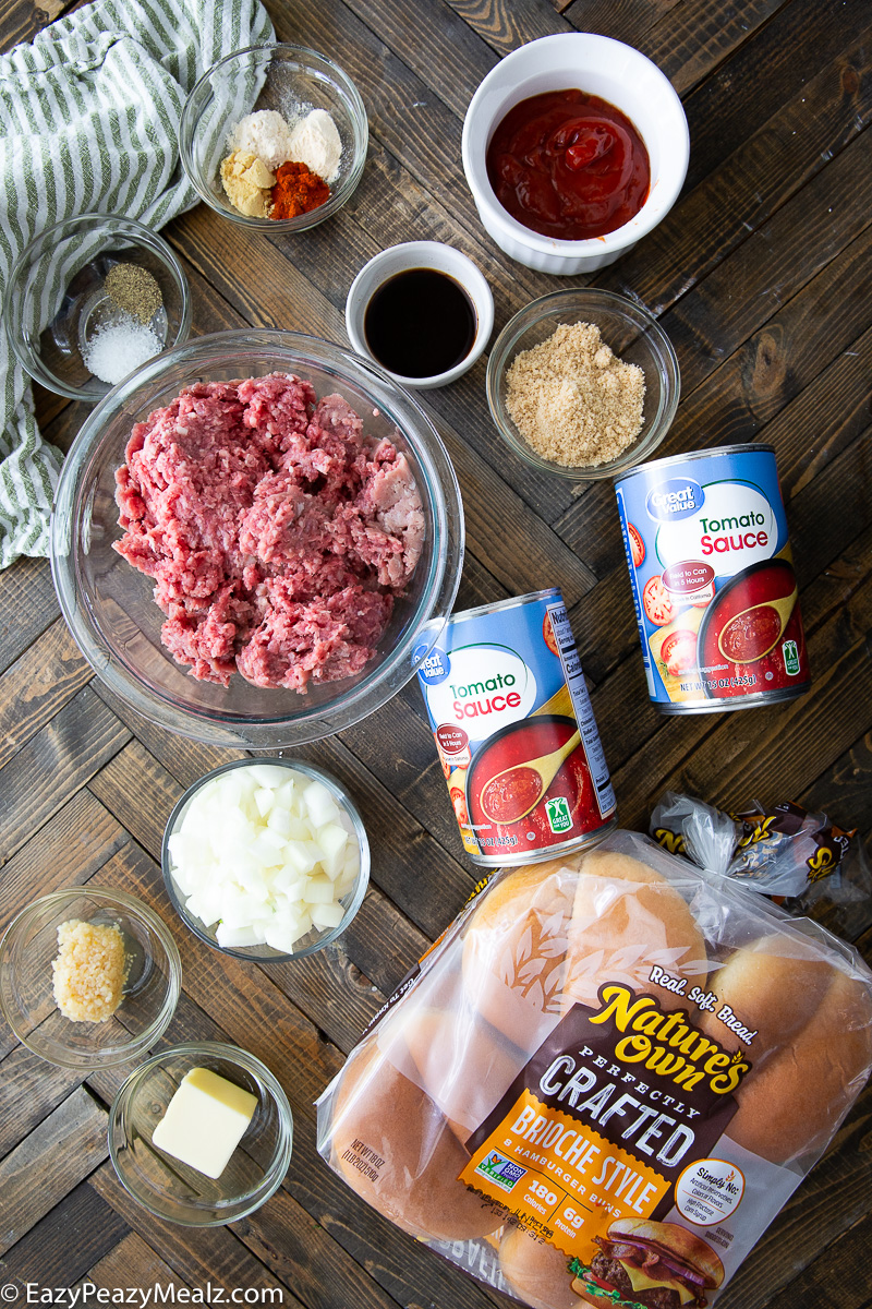 Slow cooker sloppy joe ingredients