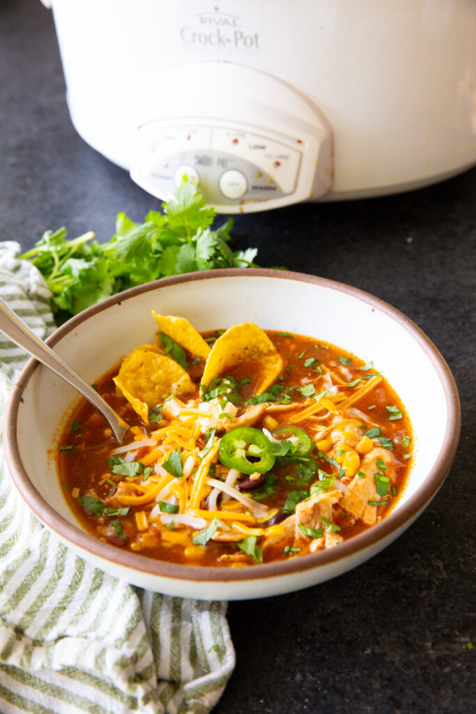 Crockpot Chicken Enchilada Soup