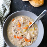 Slow cooker chicken and wild rice soup