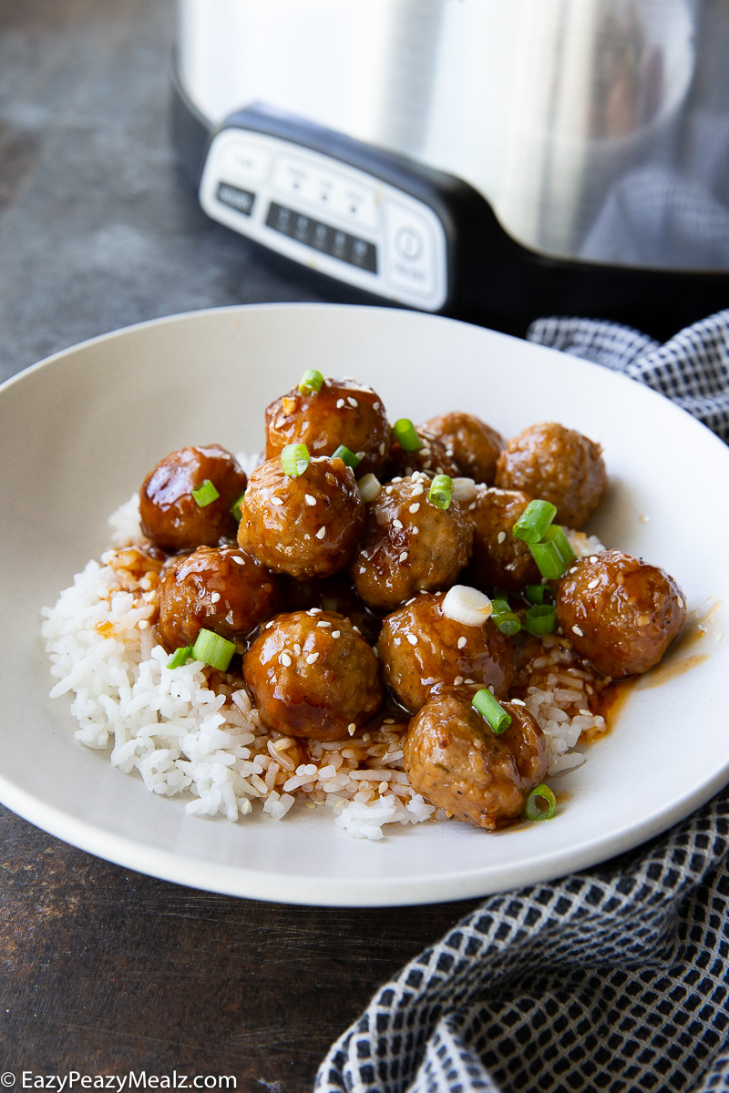 Slow cooker honey garlic meatballs