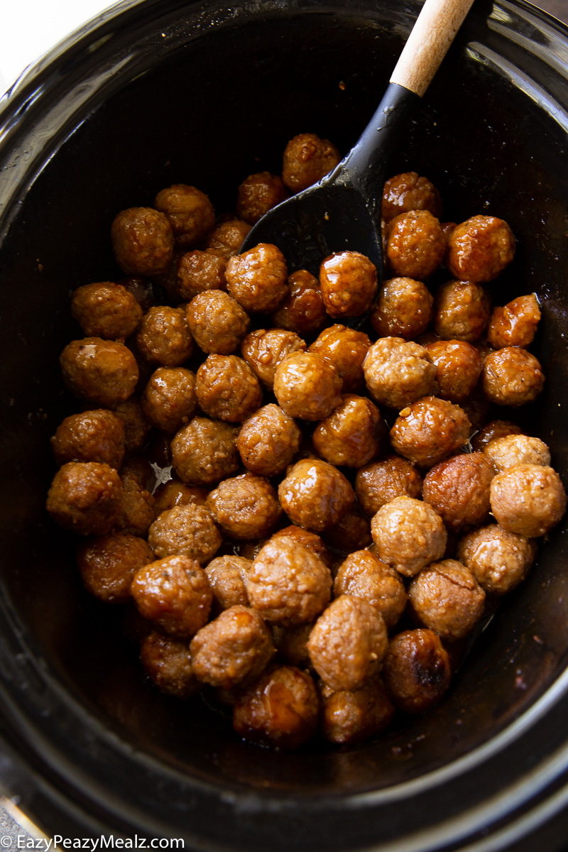 Slow cooker honey garlic meatballs
