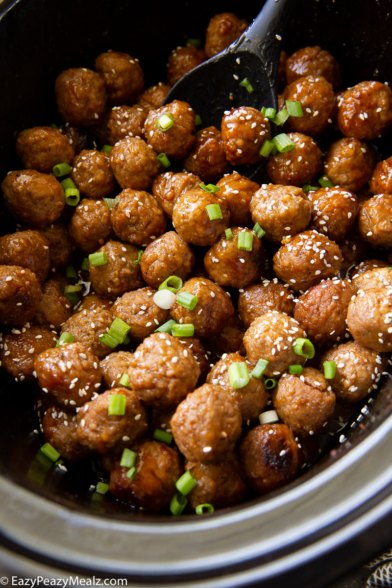Slow cooker honey garlic meatballs