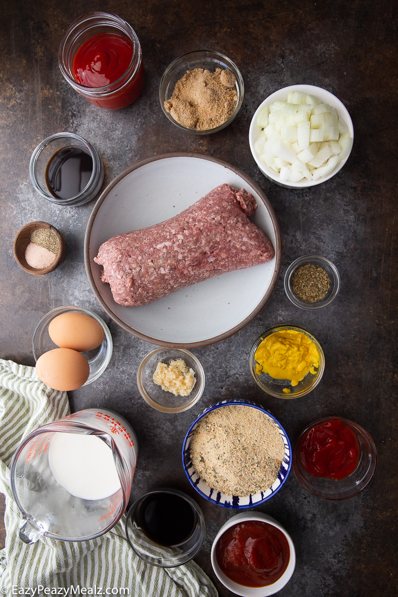 Slow cooker crock pot meatloaf with a ketchup glaze.