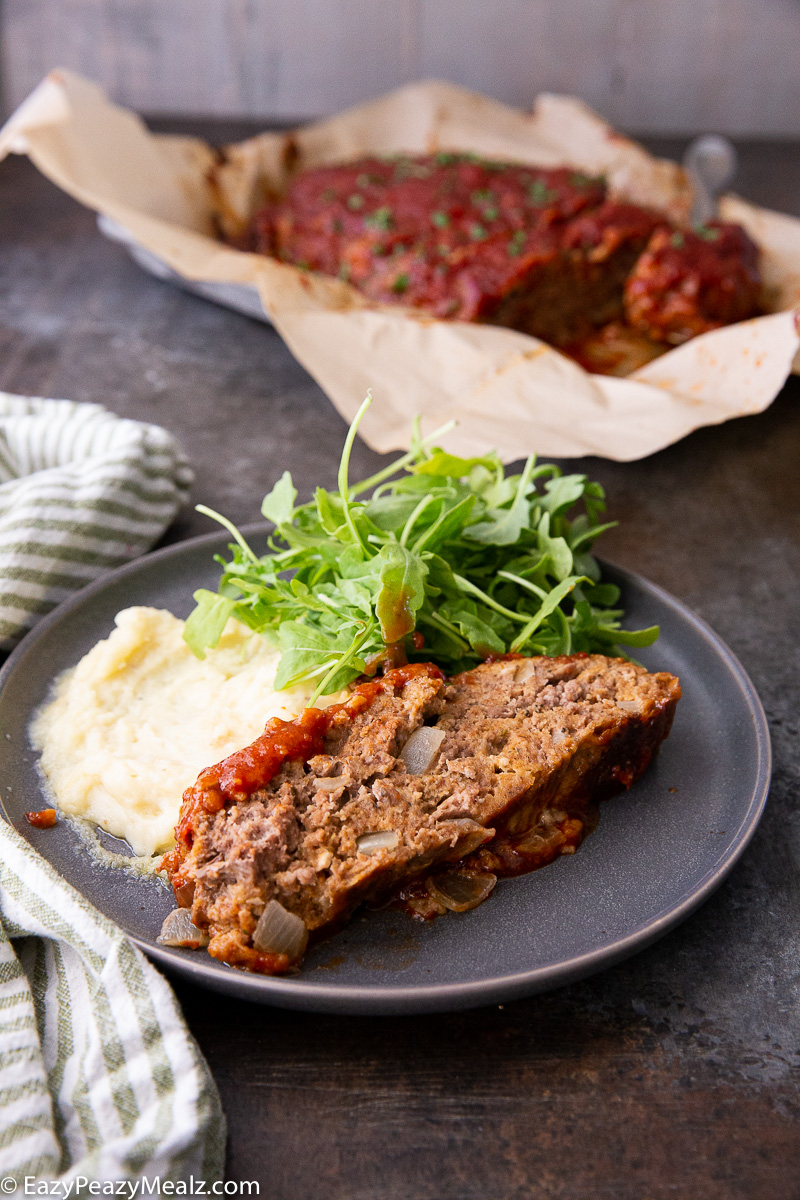 Slow cooker meatloaf with a tasty glaze.