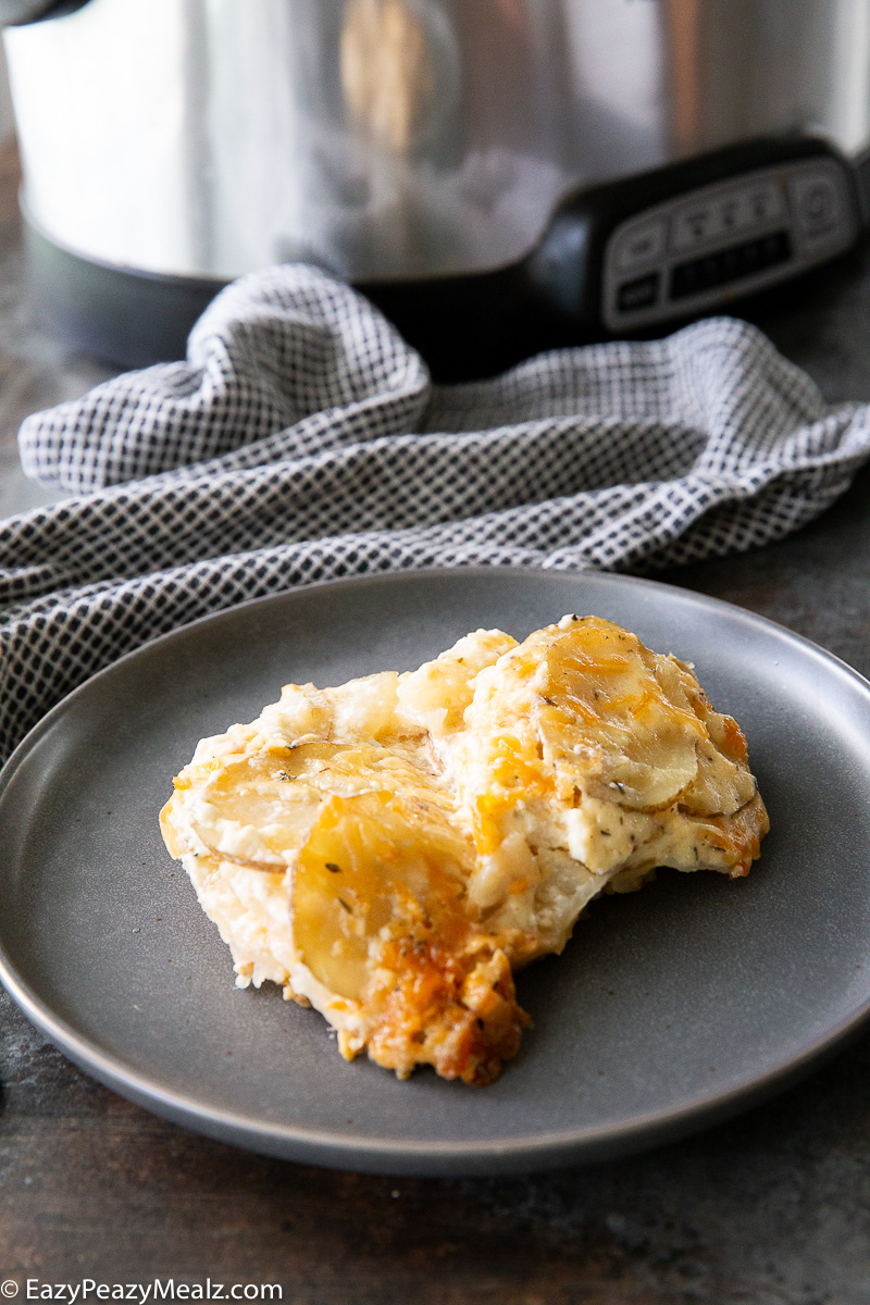 Slow cooker scalloped potatoes.